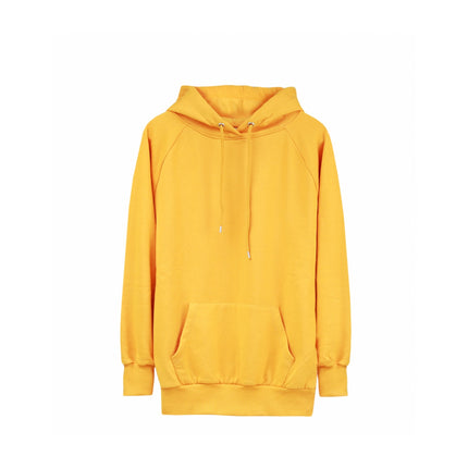 Yellow sweater with hoodie
