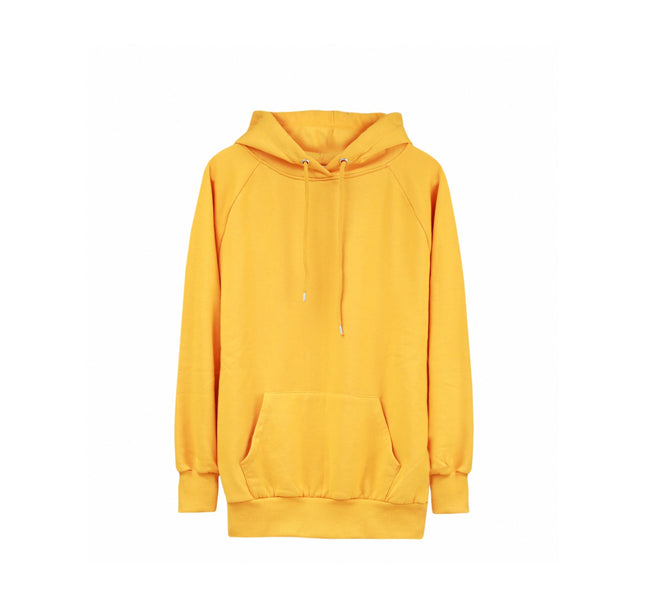 Yellow sweater with hoodie