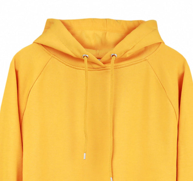 Yellow sweater with hoodie