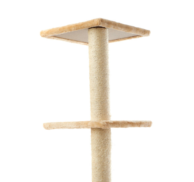 Cat scratch pole with platform