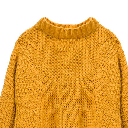 Yellow knitted sweater