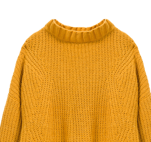 Yellow knitted sweater