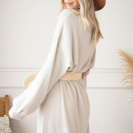 Cozy Claire Café Au Lait - Sweater Dress