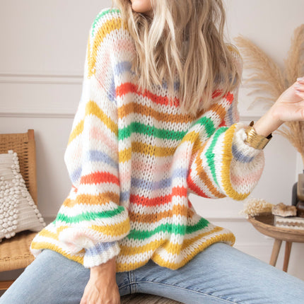 Fantasy Stripes Green Mix - Trui