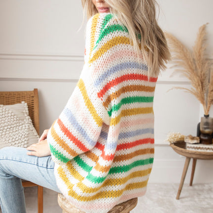 Fantasy Stripes Green Mix - Trui