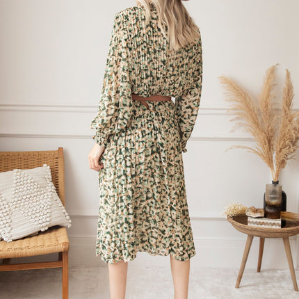 Peggy Pleated Mint - Maxi Jurk