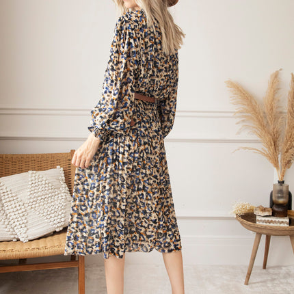 Peggy Pleated Dark Blue - Maxi Jurk