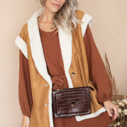 Classy Croco Brown - Handtas