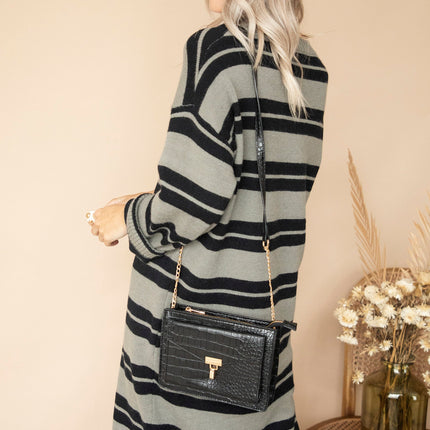 Classy Croco Black - Handtas