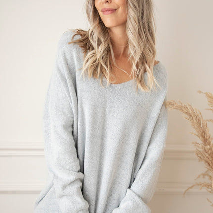 Comfy Billie Soft Grey - Trui