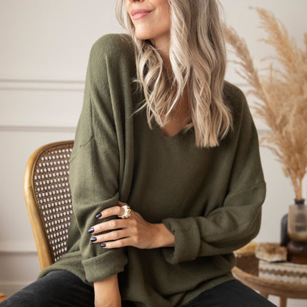 Comfy Billie Kaki - Trui