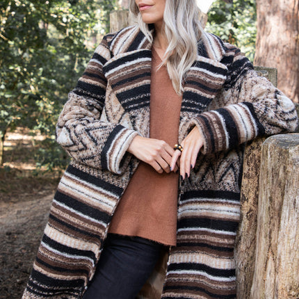 Soft Squares & Stripes Beige/Brown - Jas