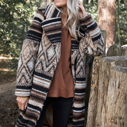 Soft Squares & Stripes Beige/Brown - Jas