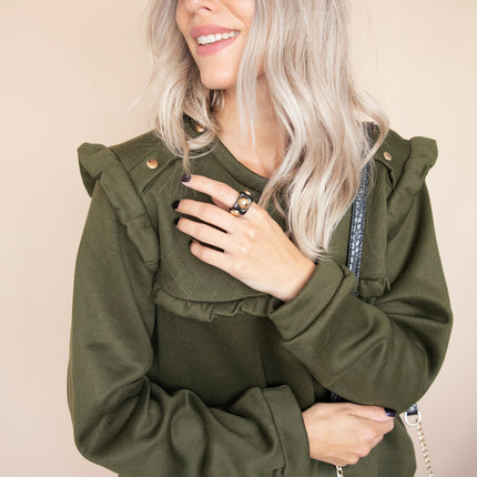 Charming Chelsea Kaki - Sweater