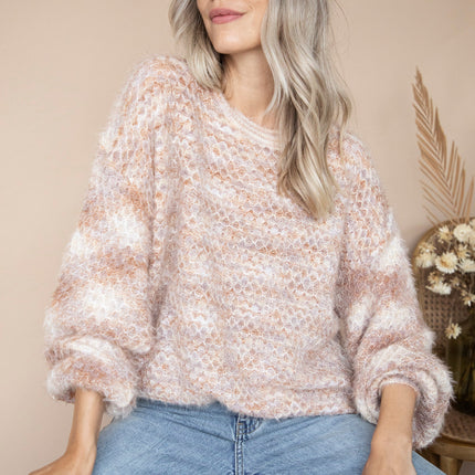 Fluffy Feels Camel Mix - Trui