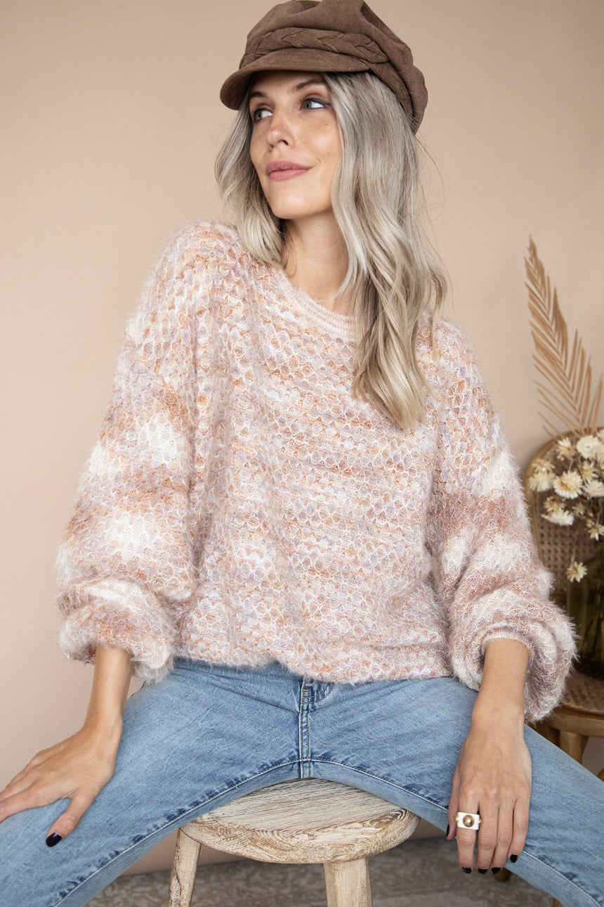 Fluffy Feels Camel Mix - Trui