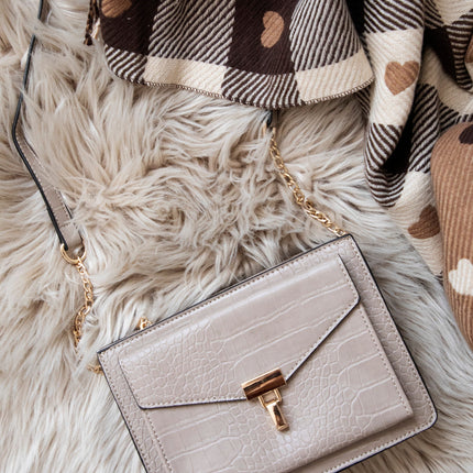Classy Croco Beige - Handtas