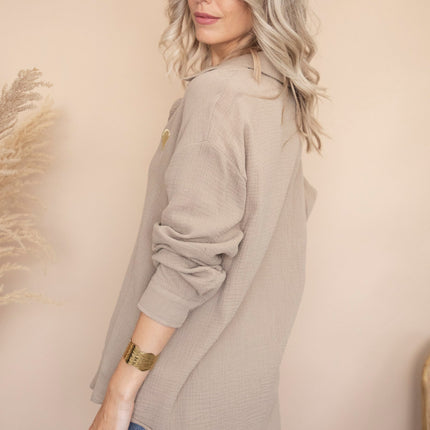 Beating Heart Tetra Café Au Lait - Blouse