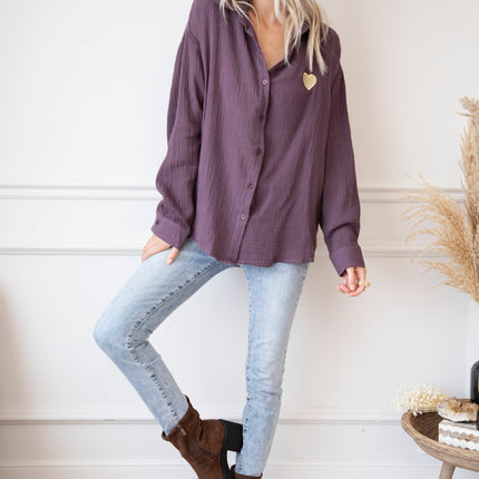 Beating Heart Tetra Plum - Blouse