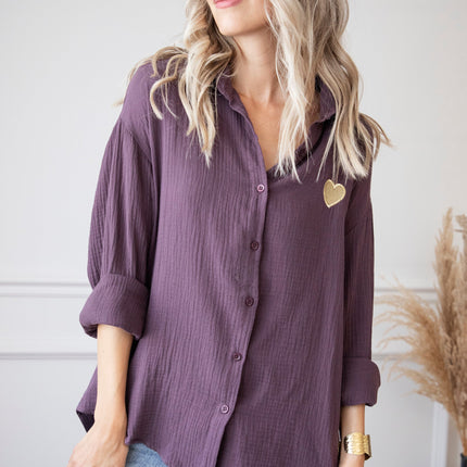 Beating Heart Tetra Plum - Blouse