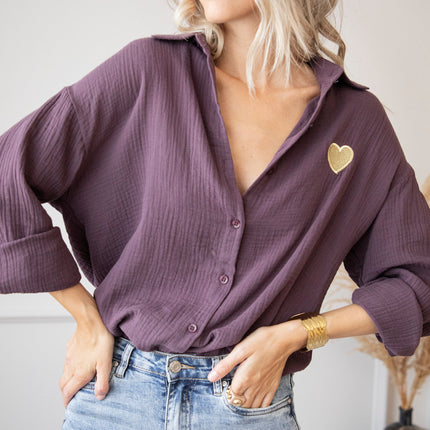 Beating Heart Tetra Plum - Blouse
