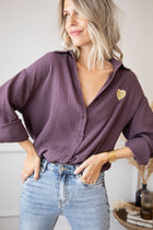 Beating Heart Tetra Plum - Blouse