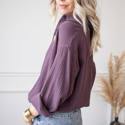 Beating Heart Tetra Plum - Blouse