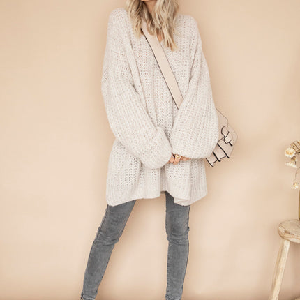 Extra Long, Extra Cozy Off White - Trui
