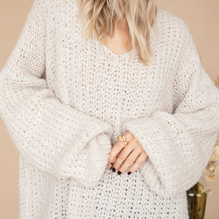 Extra Long, Extra Cozy Off White - Trui