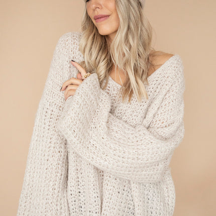 Extra Long, Extra Cozy Off White - Trui