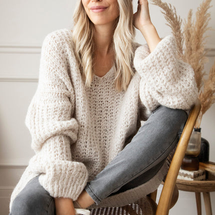 Extra Long, Extra Cozy Off White - Trui