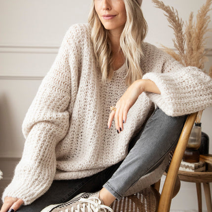 Extra Long, Extra Cozy Off White - Trui