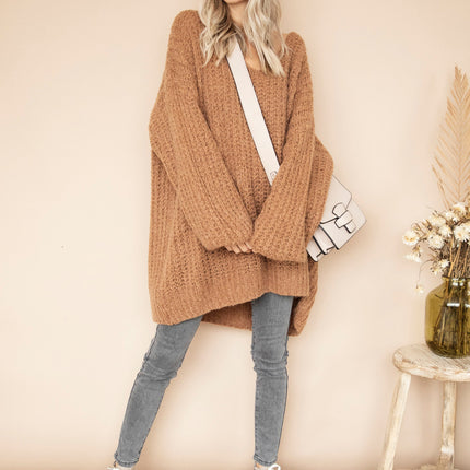Extra Long, Extra Cozy Camel - Trui