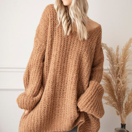 Extra Long, Extra Cozy Camel - Trui