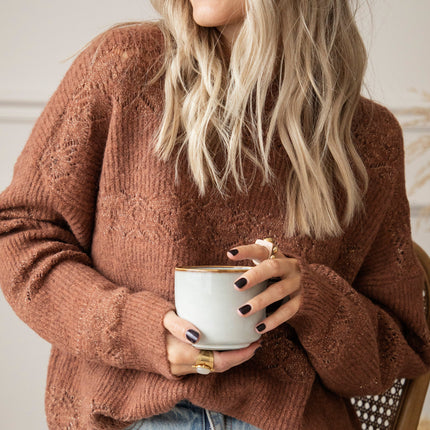 Sparkles & Stripes Caramel - Trui