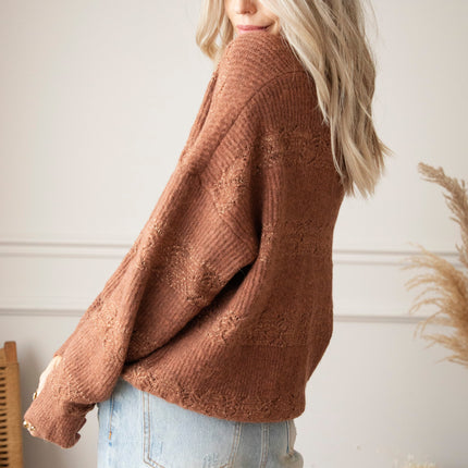 Sparkles & Stripes Caramel - Trui