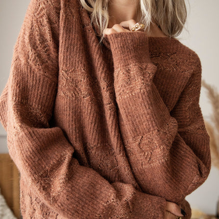 Sparkles & Stripes Caramel - Trui