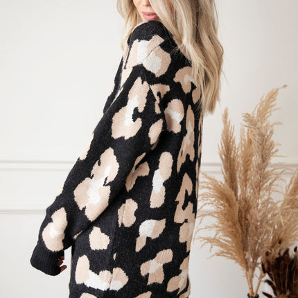You're A Wild One Black - Sweater Dress