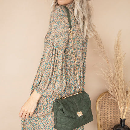 Joyce Camel/Petrol - Maxi Jurk