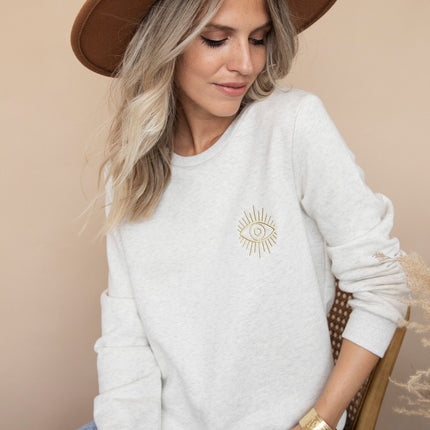 All Eyes On You Beige - Sweater