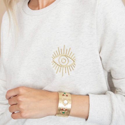 All Eyes On You Beige - Sweater