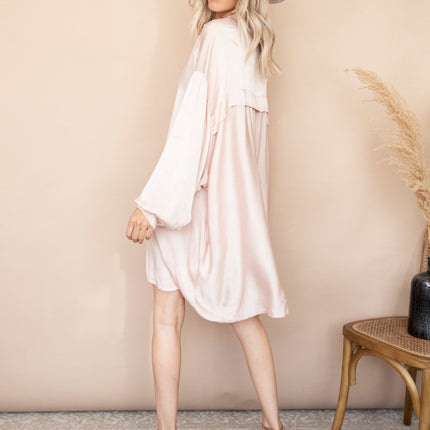 Silky Loose Creamy Pink - Jurk