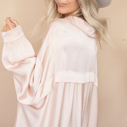 Silky Loose Creamy Pink - Jurk