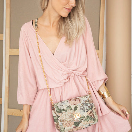 Carry Flowers Soft Pink/Beige - Handtas