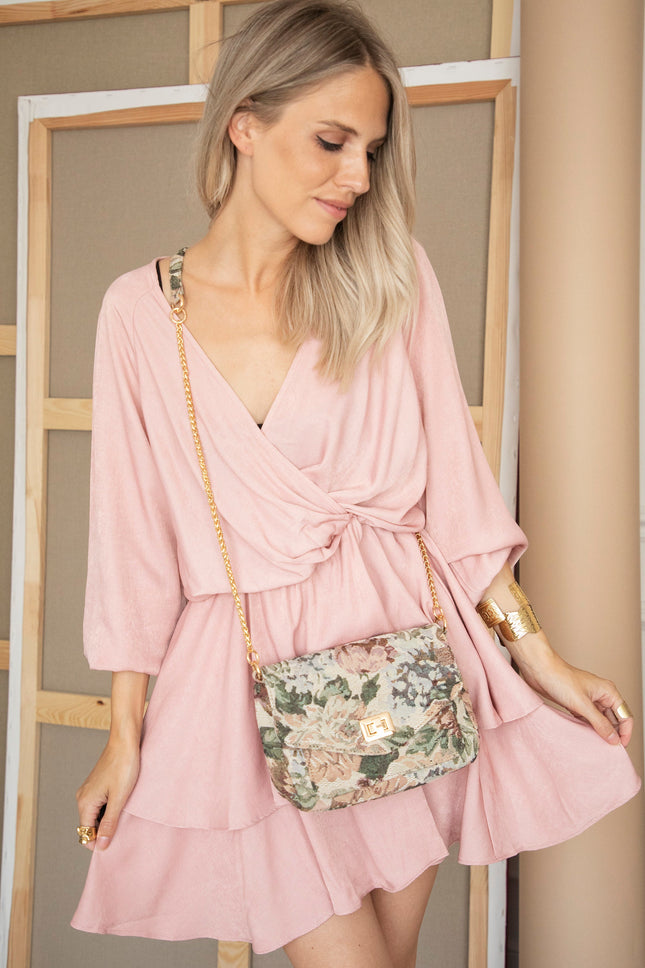 Carry Flowers Soft Pink/Beige - Handtas