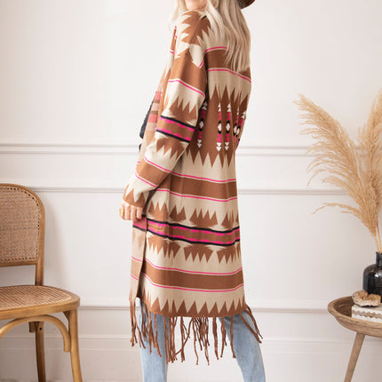 Aztec Dreams Brown/Fuchsia - Vest