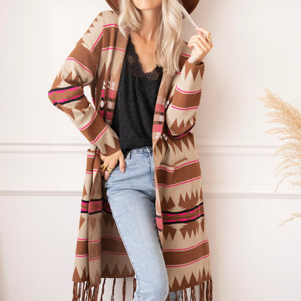 Aztec Dreams Brown/Fuchsia - Vest