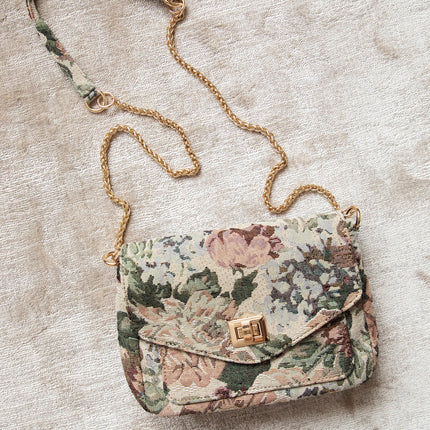 Carry Flowers Soft Pink/Beige - Handtas