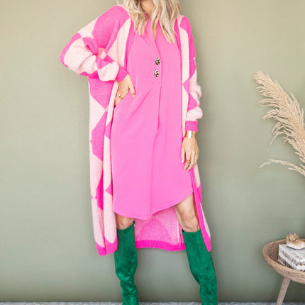 All Square Long Fuchsia - Vest