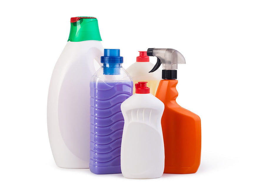 Small Bucket with cleaning bottles